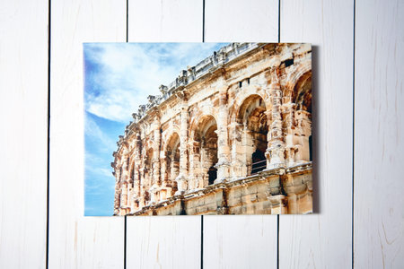 Canvas print. Photo with gallery wrap method of canvas stretching on stretcher bar. Photography with...