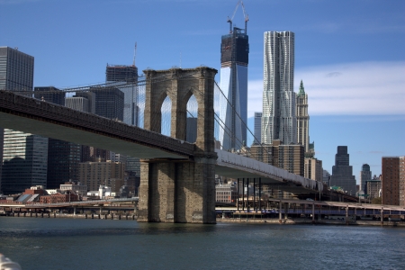 New York - Brooklyn bridgeの写真素材