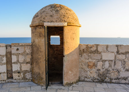 Watch tower on St. Marguerite bastion at the south walls of Dubrovnikのeditorial素材