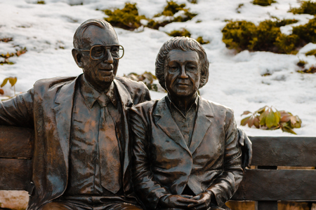 Statue of Frederikand Lena Meijerのeditorial素材