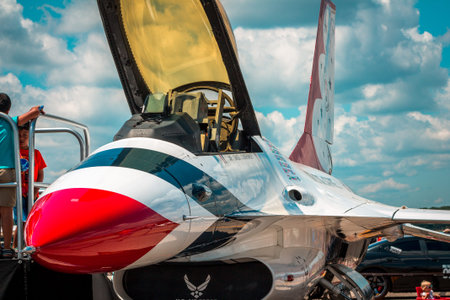 jet parked at an airshow in Battle Creek Michigan