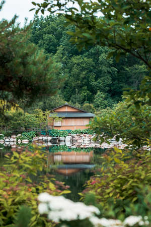 Still reflection of the teahouseのeditorial素材