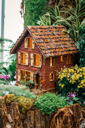 Model house in a holiday displayのeditorial素材
