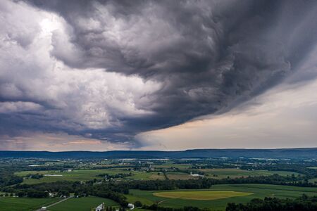 Summer Thunderstorm Over Berks County Pennsylvaniaの写真素材
