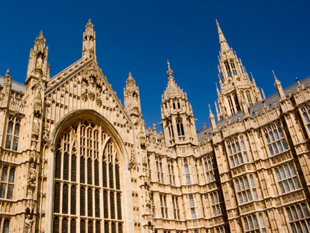 Parliament House - Palace of Westminster London West Entranceの写真素材