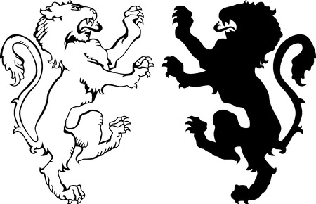 Lion silhouettesのイラスト素材