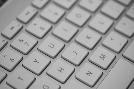 A macro close up of personal computer keyboard