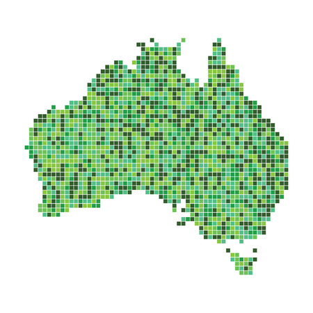 Pixel art outline of Australiaのイラスト素材