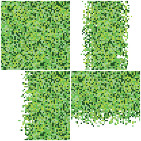 A vector pixel style background in four different stylesのイラスト素材