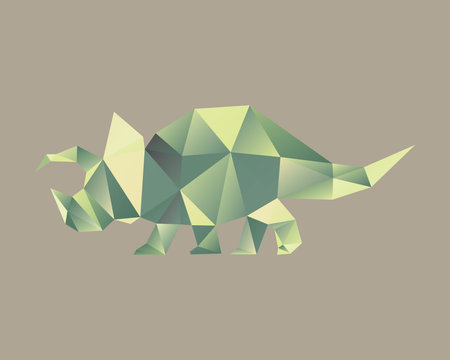 Polygon style dinosaur vectorのイラスト素材