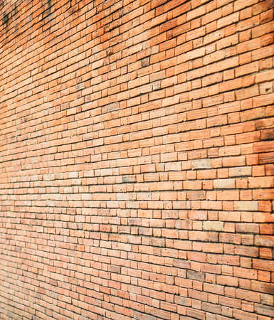 Ancient brick wall in Chiang Mai, Thailandの写真素材