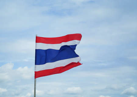 thai flag wavingの写真素材