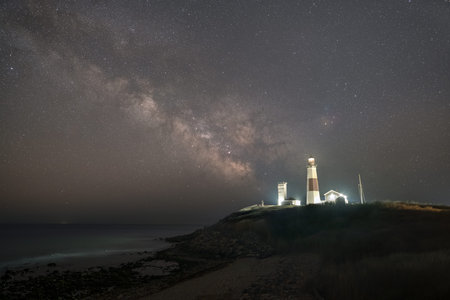 Milky Way Galaxy over Montauk Lighthouse in New York