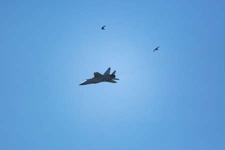 Ilyushin Il38 at the rehearsal of the air part of the Victory Day paradeのeditorial素材