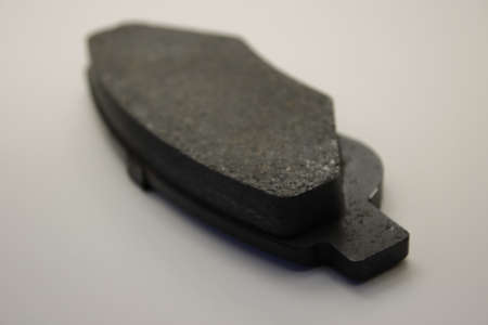 brake pad, new black on white backgroundの写真素材