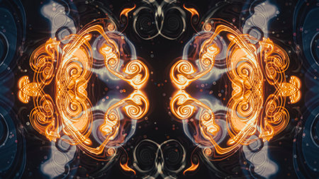 Computer generated artificial fluid-art texture