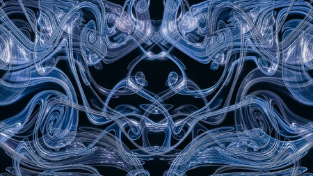 Computer generated artificial fluid-art mesh texture