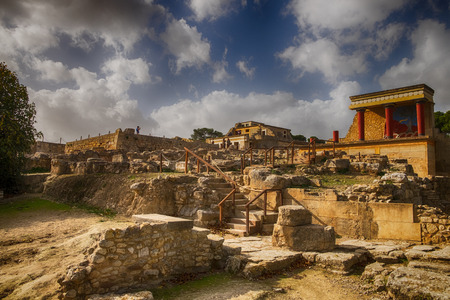 Knossos Palace ruins. Heraklion, Crete, Greeceのeditorial素材