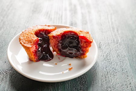 cupcake on a plateの写真素材