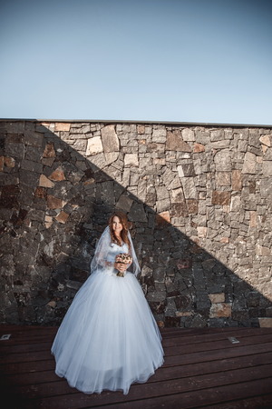 Young beautiful brideの写真素材