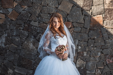 Young beautiful brideの写真素材