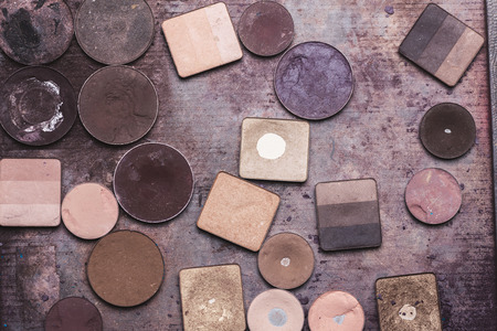 Colorful eye shadows palette. Makeup backgroundの写真素材