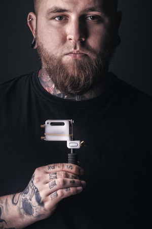 Man tattoo artistの写真素材