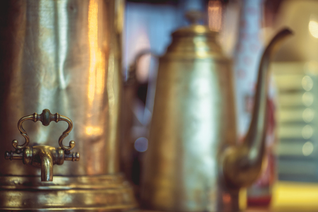 old copper kettleの写真素材