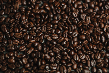 roasted coffee beans, can be used as a backgroundの写真素材