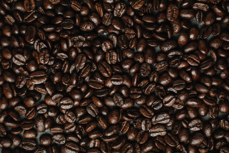 roasted coffee beans, can be used as a backgroundの写真素材