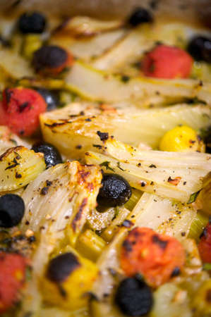 fennel backed with wine and thymeの写真素材