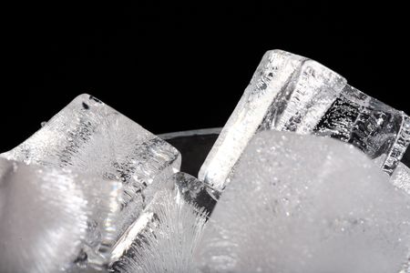 Ice an a glassの写真素材