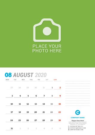 Wall calendar planner template.のイラスト素材