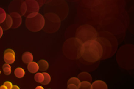 Glowing colored blurred dots. Colored fantasies. Bokeh. Abstract colored background. Glowing fiber...