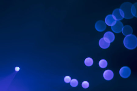 Glowing colored blurred dots. Colored fantasies. Bokeh. Abstract colored background. Glowing fiber...