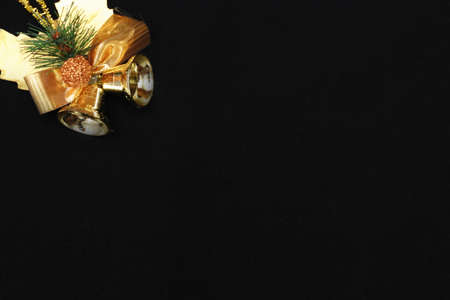 Merry christmas and a happy new year! Greeting Cards. Holiday decorations on a plain background with free space for an inscription.の写真素材