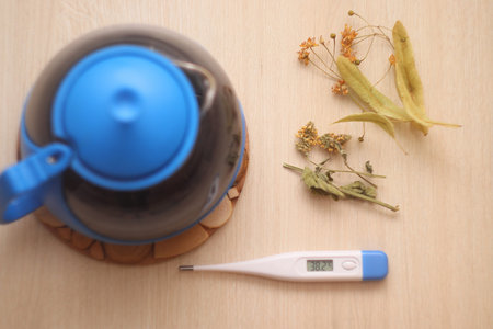 Natural remedies for colds are a natural substitute for pills. Tea from medicinal plants. Dried...