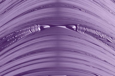 Abstract monochrome psychedelic painting painted by altered consciousness. A pattern of metallic, shiny, raised curves and curls. 3D rendering.の写真素材