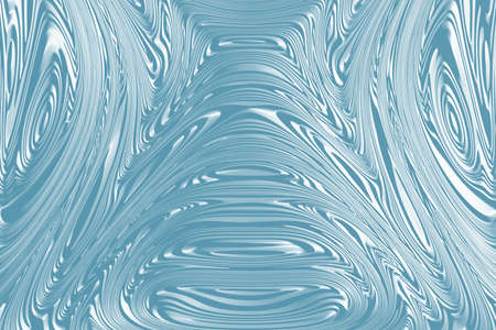 Abstract monochrome psychedelic painting painted by altered consciousness. A pattern of metallic, shiny, raised curves and curls. 3D rendering.の写真素材