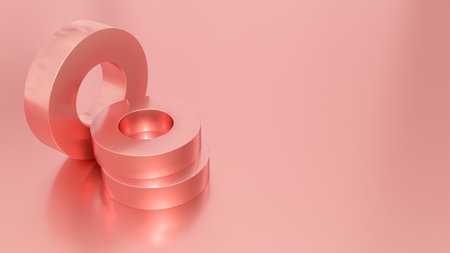 Cylindrical rings with a hole in the center.の写真素材