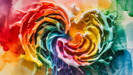 Abstract multicolored watercolor background. A dreamy, almost surreal picture. AI generated.の素材