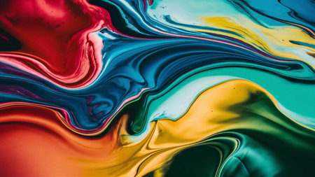 Abstract liquid multicolored background. AI generated.の素材
