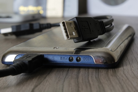 external hard driveの写真素材