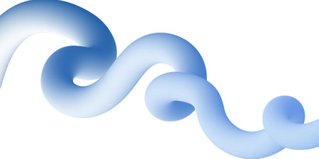 3d blue pipe with gradient on white background Abstract cover Modern template for your business cover presentation Futuristic banner for invitations announcement websitesのイラスト素材