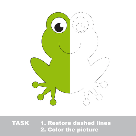 Vector colorful umbrella to be traced. Restore dashed line and color the picture. Worksheet to be colored.のイラスト素材