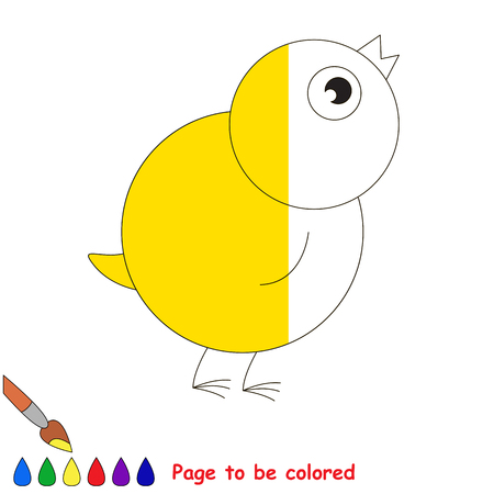 Kid game to be colored by example half.のイラスト素材