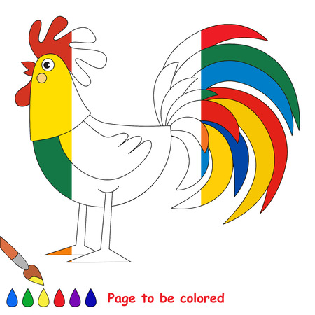 Kid game to be colored by example half.のイラスト素材