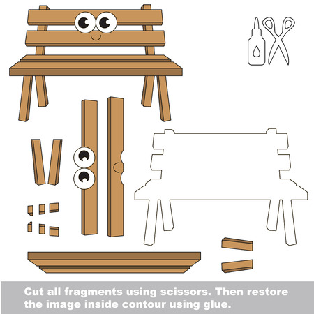 Paper kid game. Easy application for kids.のイラスト素材