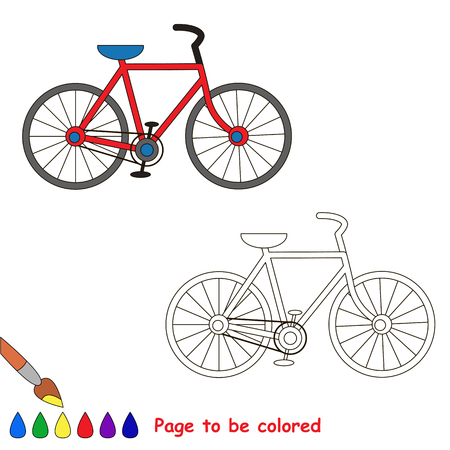 Page to be colored, simple education game for kids.のイラスト素材