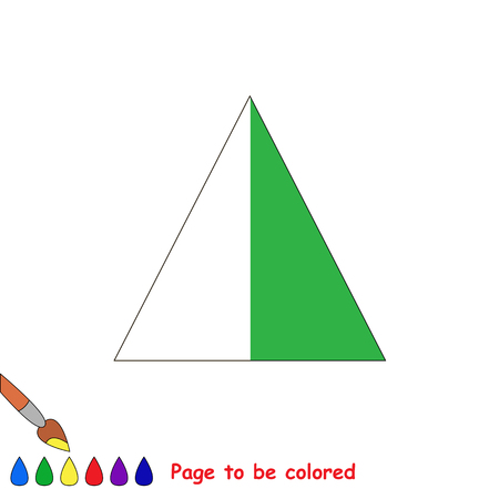 Kid game to be colored by example half.のイラスト素材